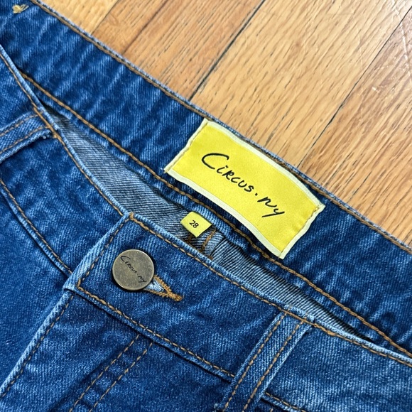 Circus NY Sam Edelman Low Rise Super Wide Leg Distressed Jeans Size 28 - Picture 5 of 11